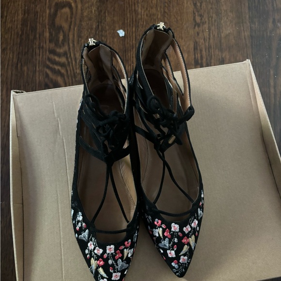 Aquazzura Belgravia Embroidery flats - Picture 2 of 2